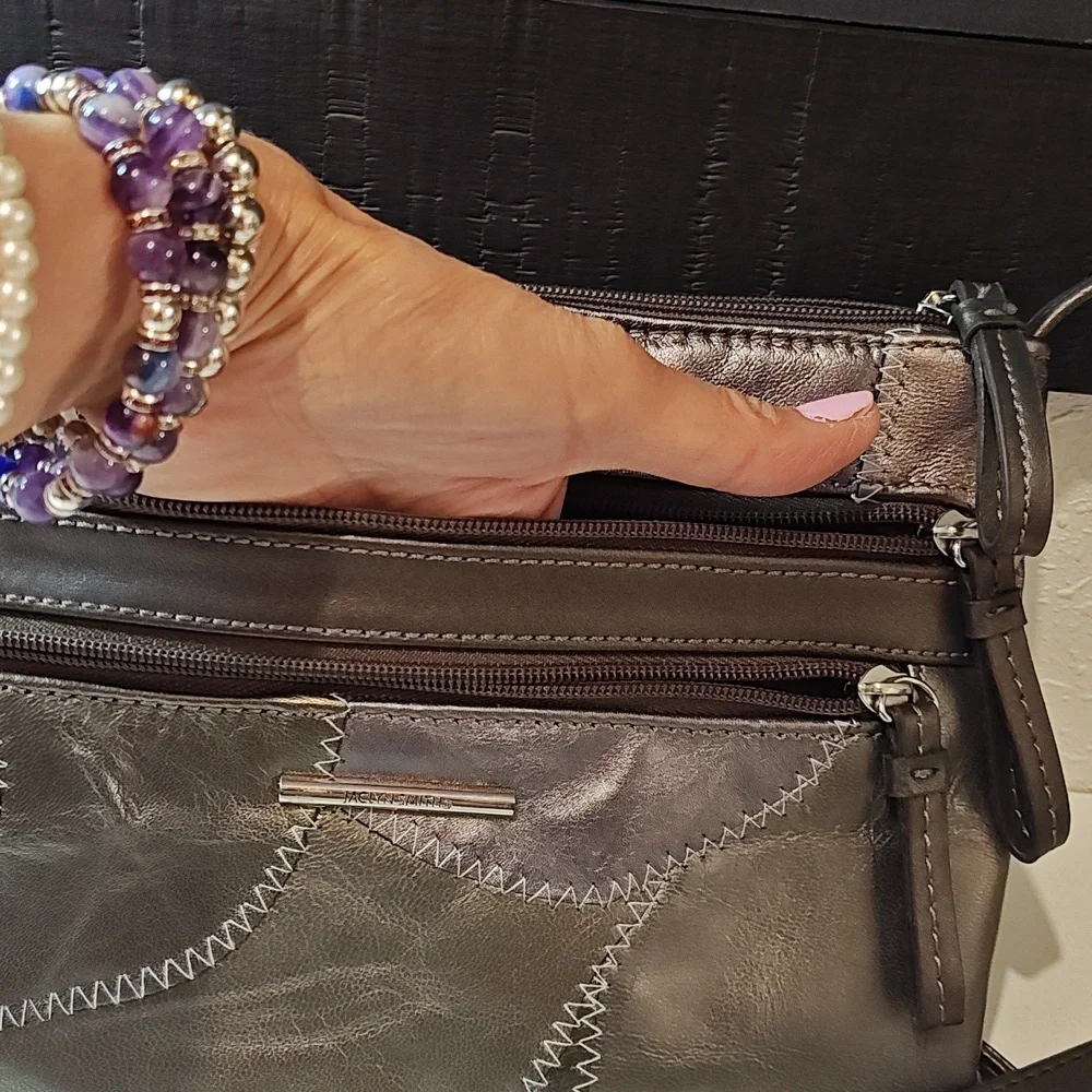 Jacklyn Smith Crossbody Bag - Vintage With Original Tag! Genuine leather - Picture 3 of 9